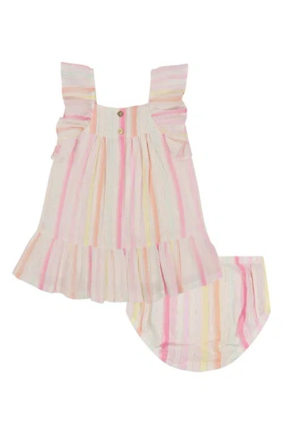 Juicy Couture Baby Girl's 2-piece Striped Top & Shorts Set In Neutral