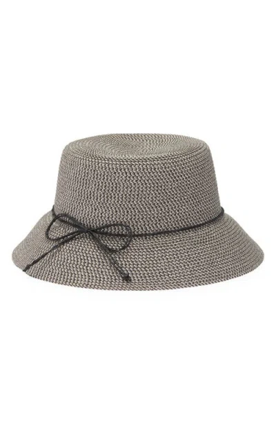 Nine West Classic Straw Bucket Hat In Neutral
