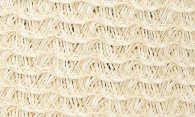 Nine West Bow Flip Up Floppy Straw Sunhat In Neutral