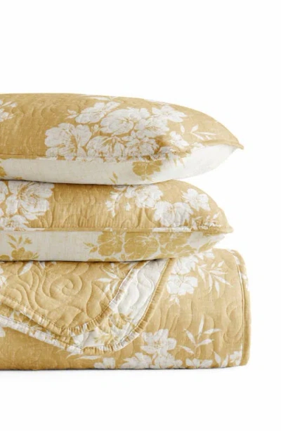 Homespun Pattern Reversible Quilt & Sham Set