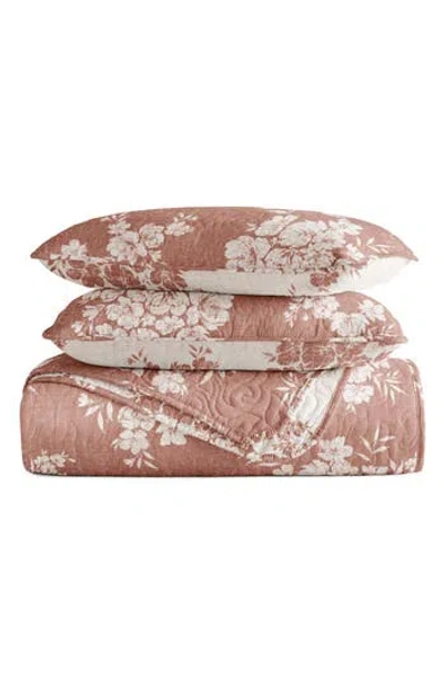Homespun Pattern Reversible Quilt & Sham Set