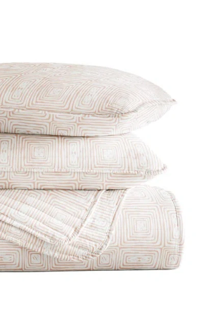 Homespun Pattern Reversible Quilt & Sham Set