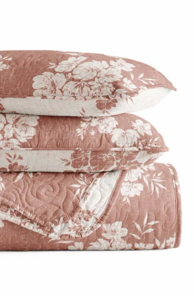 Homespun Pattern Reversible Quilt & Sham Set