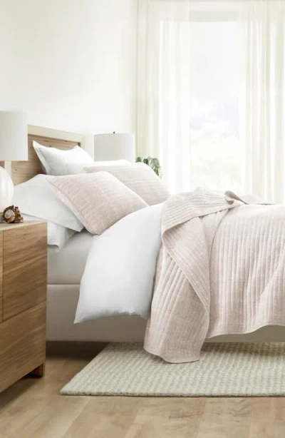Homespun Pattern Reversible Quilt & Sham Set