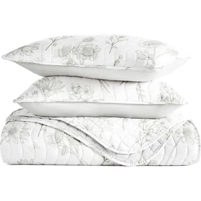 Homespun Pattern Reversible Quilt & Sham Set