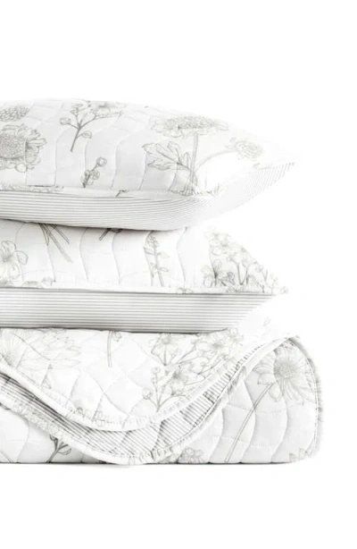 Homespun Pattern Reversible Quilt & Sham Set