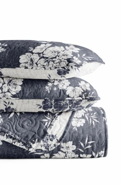 Homespun Pattern Reversible Quilt & Sham Set