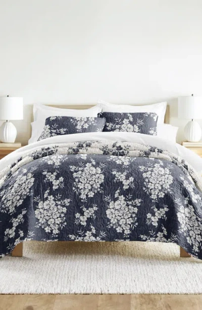 Homespun Pattern Reversible Quilt & Sham Set