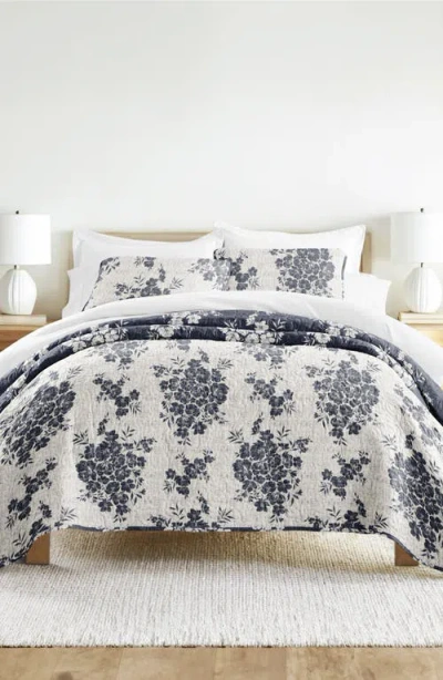Homespun Pattern Reversible Quilt & Sham Set