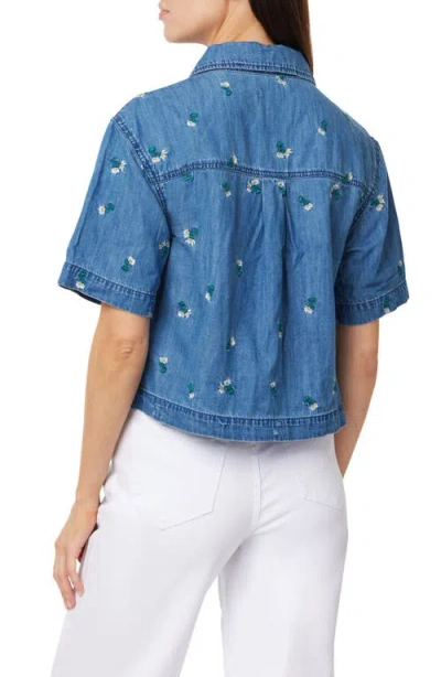 Kensie Embroidered Camp Shirt