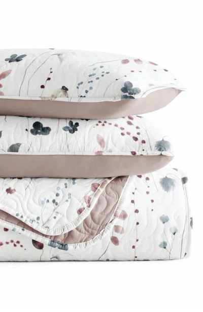 Homespun Pattern Reversible Quilt & Sham Set