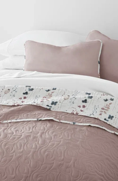 Homespun Pattern Reversible Quilt & Sham Set