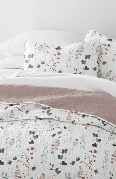 Homespun Pattern Reversible Quilt & Sham Set