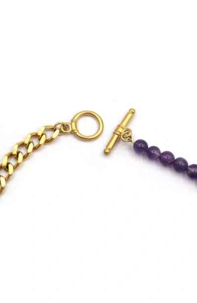 Rebl Gender Inclusive Half Cuban Half Beaded Chain Necklace