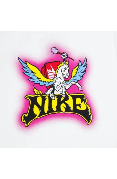 Nike Kids' Icon Logo Graphic T-shirt In White