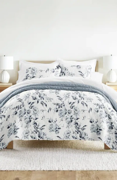 Homespun Pattern Reversible Quilt & Sham Set