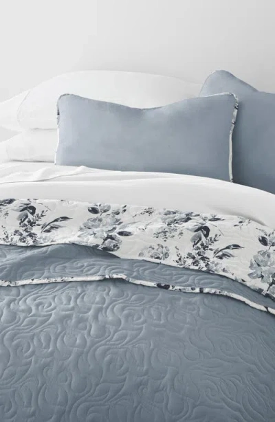 Homespun Pattern Reversible Quilt & Sham Set