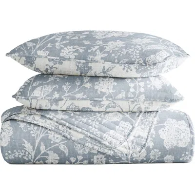 Homespun Pattern Reversible Quilt & Sham Set