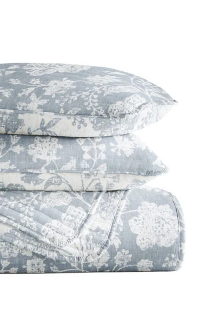 Homespun Pattern Reversible Quilt & Sham Set