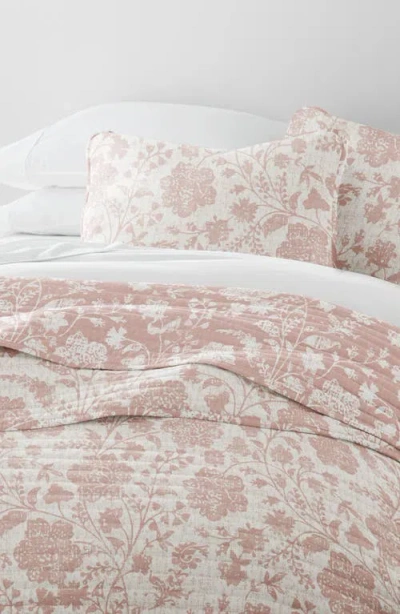Homespun Pattern Reversible Quilt & Sham Set
