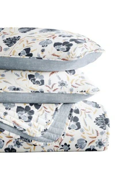 Homespun Pattern Reversible Quilt & Sham Set