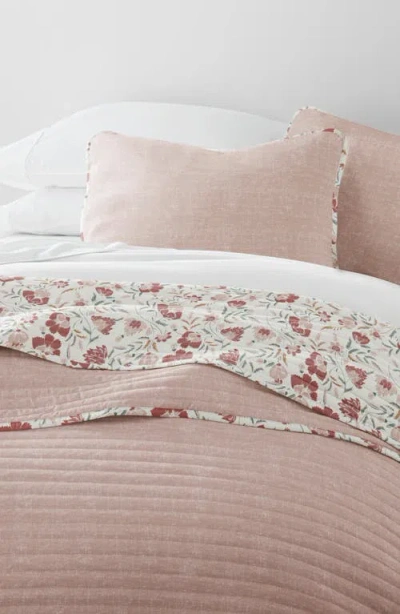 Homespun Pattern Reversible Quilt & Sham Set