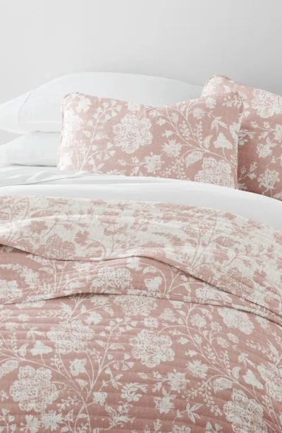 Homespun Pattern Reversible Quilt & Sham Set