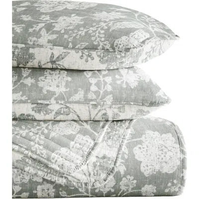 Homespun Pattern Reversible Quilt & Sham Set