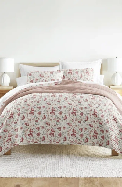 Homespun Pattern Reversible Quilt & Sham Set