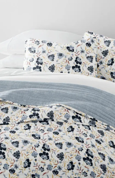 Homespun Pattern Reversible Quilt & Sham Set