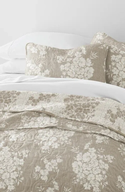 Homespun Pattern Reversible Quilt & Sham Set