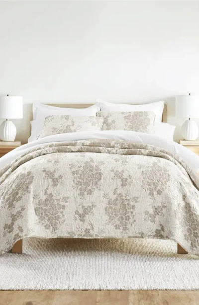 Homespun Pattern Reversible Quilt & Sham Set