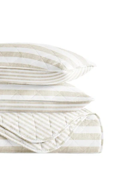 Homespun Pattern Reversible Quilt & Sham Set