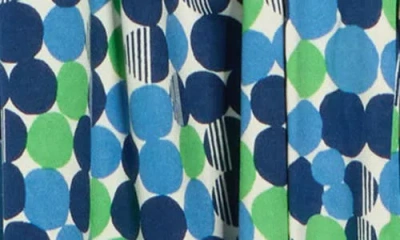 Renee C Dot Print Long Sleeve Wrap Dress In Blue
