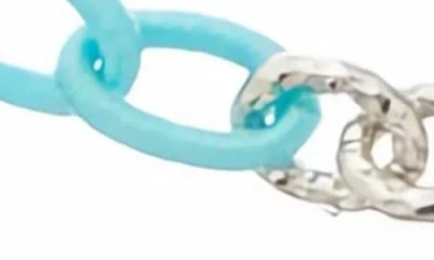 Juvell 18k Plated Silk Link Necklace In Blue