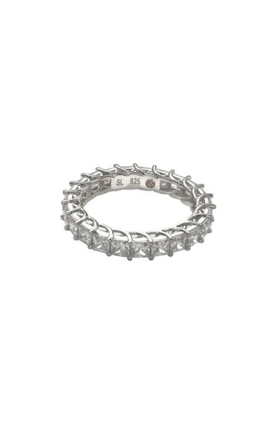 Suzy Levian Square Cut Cz Eternity Ring