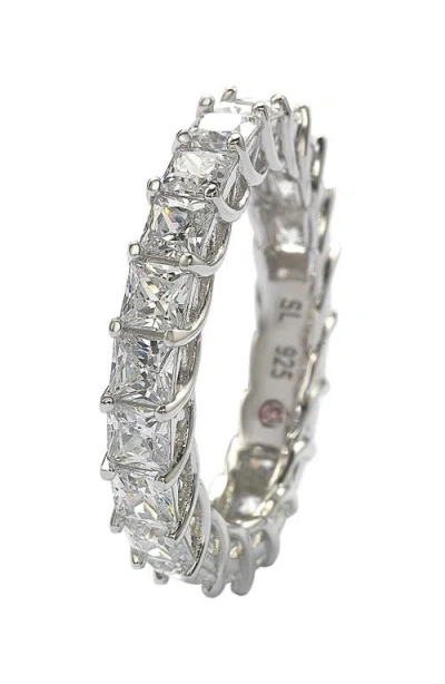 Suzy Levian Square Cut Cz Eternity Ring