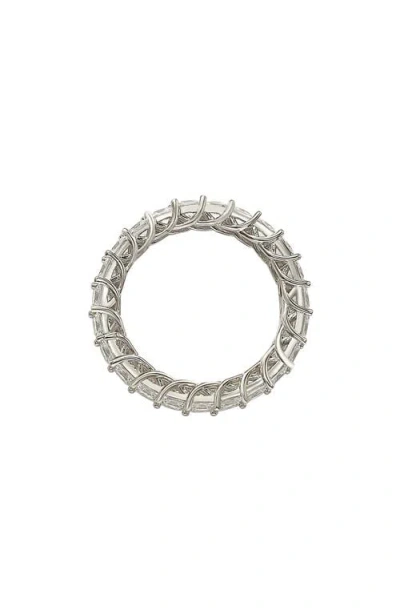 Suzy Levian Square Cut Cz Eternity Ring