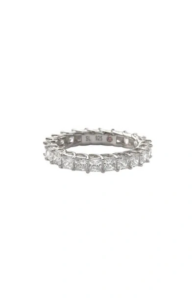 Suzy Levian Square Cut Cz Eternity Ring