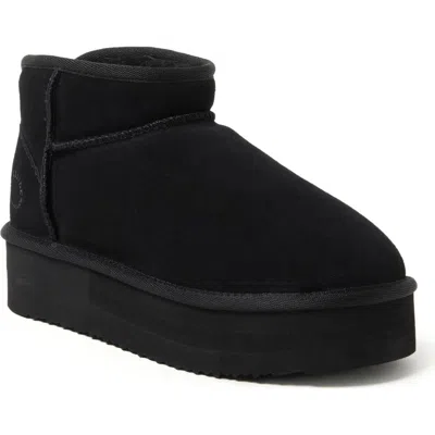 Dearfoams Fireside Kingston Genuine Shearling Platform Bootie In Multi