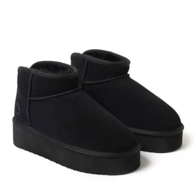 Dearfoams Fireside Kingston Genuine Shearling Platform Bootie In Multi