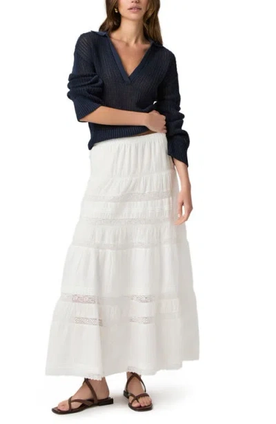 Paige Rivoli Lace Maxi Skirt In White