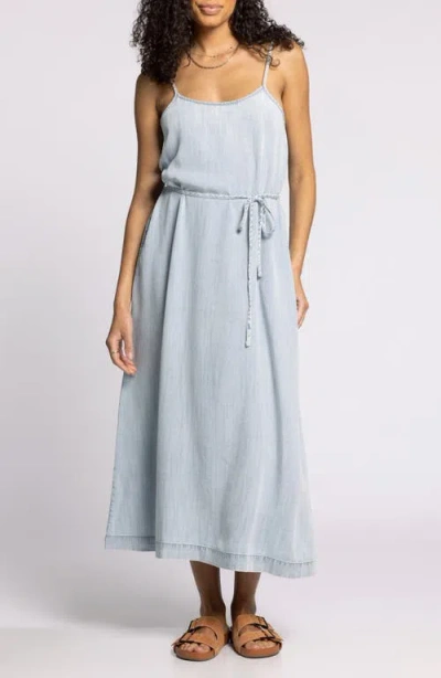 Thread & Supply Lyra Chambray Maxi Dress In Gray