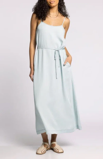 Thread & Supply Lyra Chambray Maxi Dress In Gray