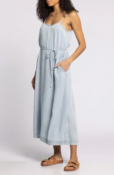 Thread & Supply Lyra Chambray Maxi Dress In Gray