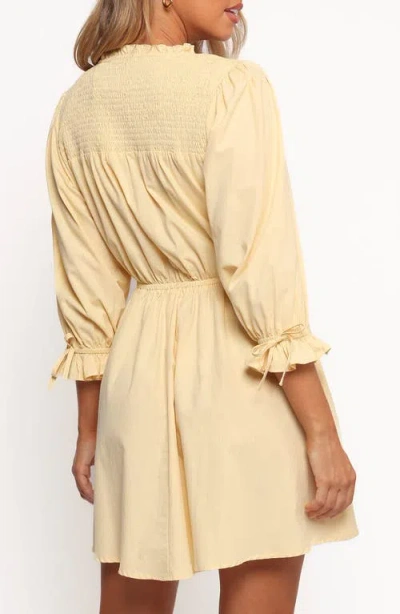 Petal And Pup Petal & Pup Russell Long Sleeve Minidress In Yellow