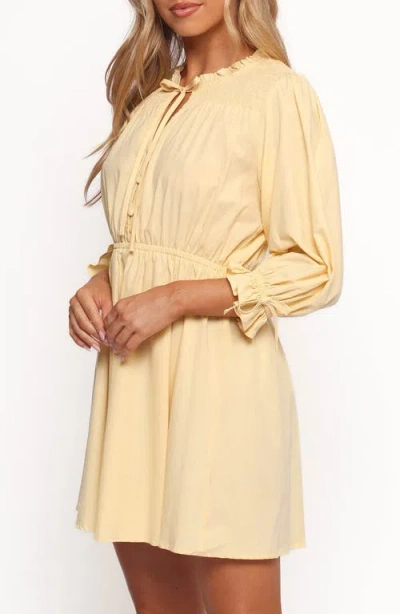 Petal And Pup Petal & Pup Russell Long Sleeve Minidress In Yellow