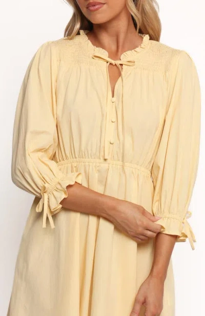 Petal And Pup Petal & Pup Russell Long Sleeve Minidress In Yellow