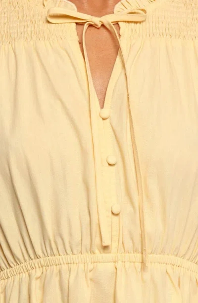 Petal And Pup Petal & Pup Russell Long Sleeve Minidress In Yellow