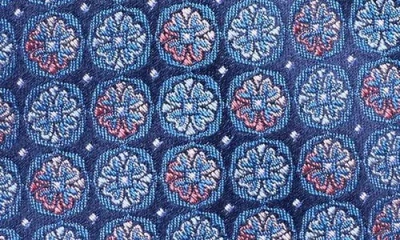 Nordstrom Glover Medallion Silk Tie In Blue